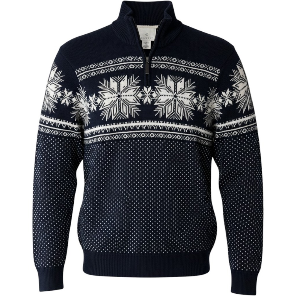 Aspen Fair Isle Quarter Zip Sweater Men's XL